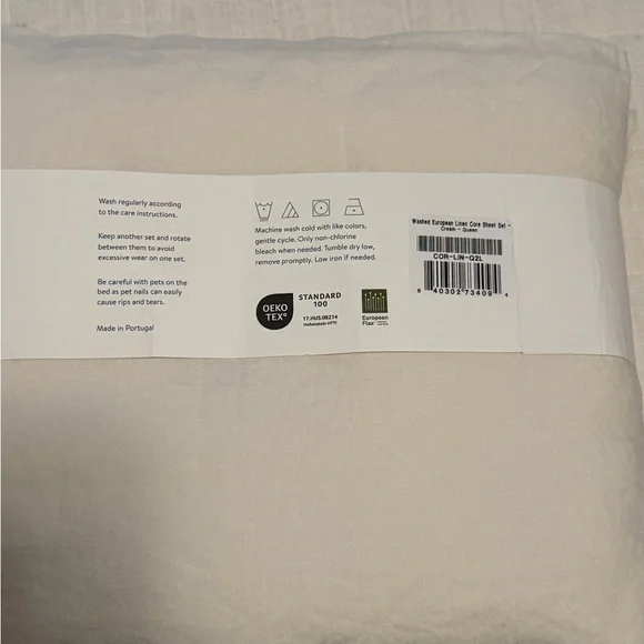 Brooklinen Washed European Linen Sheet Set queen - Picture 4 of 5